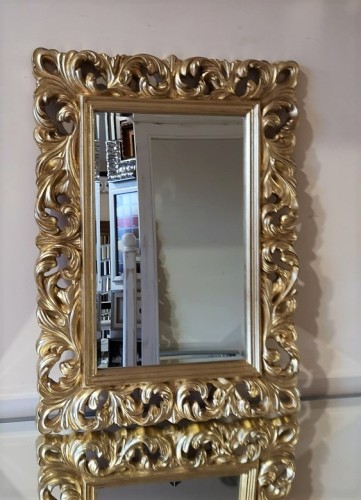 Lustro ażurowe złote 62x85