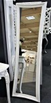 Lustro stojące w białej przecieranej ramie 54x170