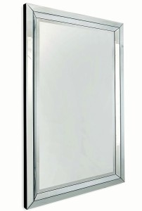 Prostokątne lustro w lustrzanej oprawie 75x120