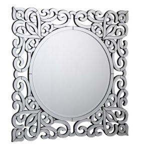 Kwadratowe lustro w pięknej oprawie z luster 100x100