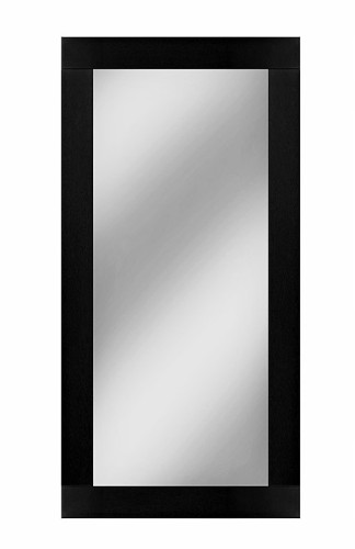 Proste lustro z ramą szklaną czarną 80x170