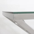 Designerska konsola ze stali i szkła Grand 120x40x80