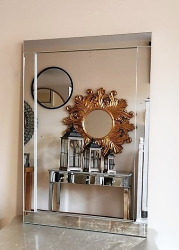 Lustro z prostą ramą lustrzaną 60x90