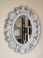 Ażurowe lustro rama przecierana 44x55