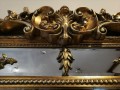 Duże lustro z ramą lustrzaną i złotymi zdobieniami 92x185