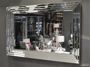 Lustro w pięknej lustrzanej oprawie 80x120