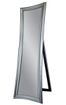 Lustro stojące w srebrnej drewnianej ramie 54x170