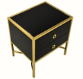 Szafka nocna w stylu glamour czarno złota