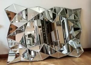 Lustro dekoracyjne z ramą trójwymiarową 80x120