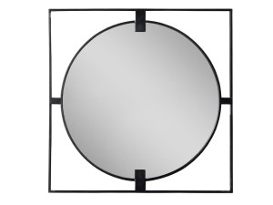 Lustro czarne stalowa rama