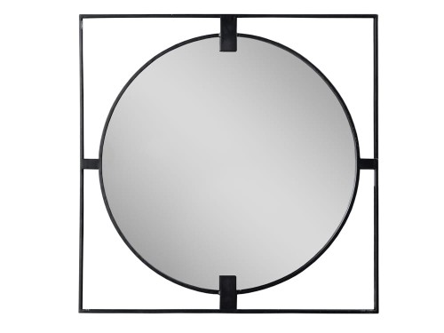 Lustro czarne stalowa rama