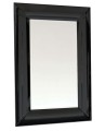 Lustro w ramie z czarnego giętego szkła 80x100