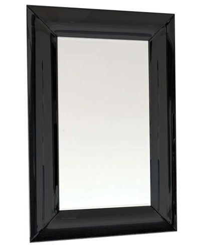 Lustro w ramie z czarnego giętego szkła 80x100