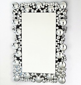 Lustro z dekoracyjną ramą lustrzaną 80x120