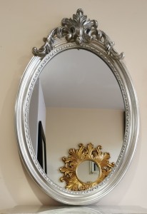 Lustro srebrne ozdobna rama 75x120