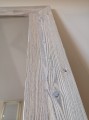 Lustro w starej ramie drewnianej bielone 90x170